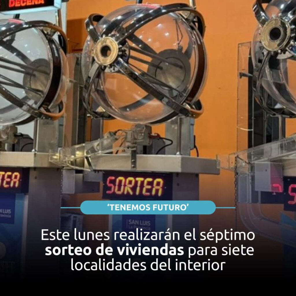 Este lunes realizarán el séptimo sorteo de viviendas para siete localidades del interior