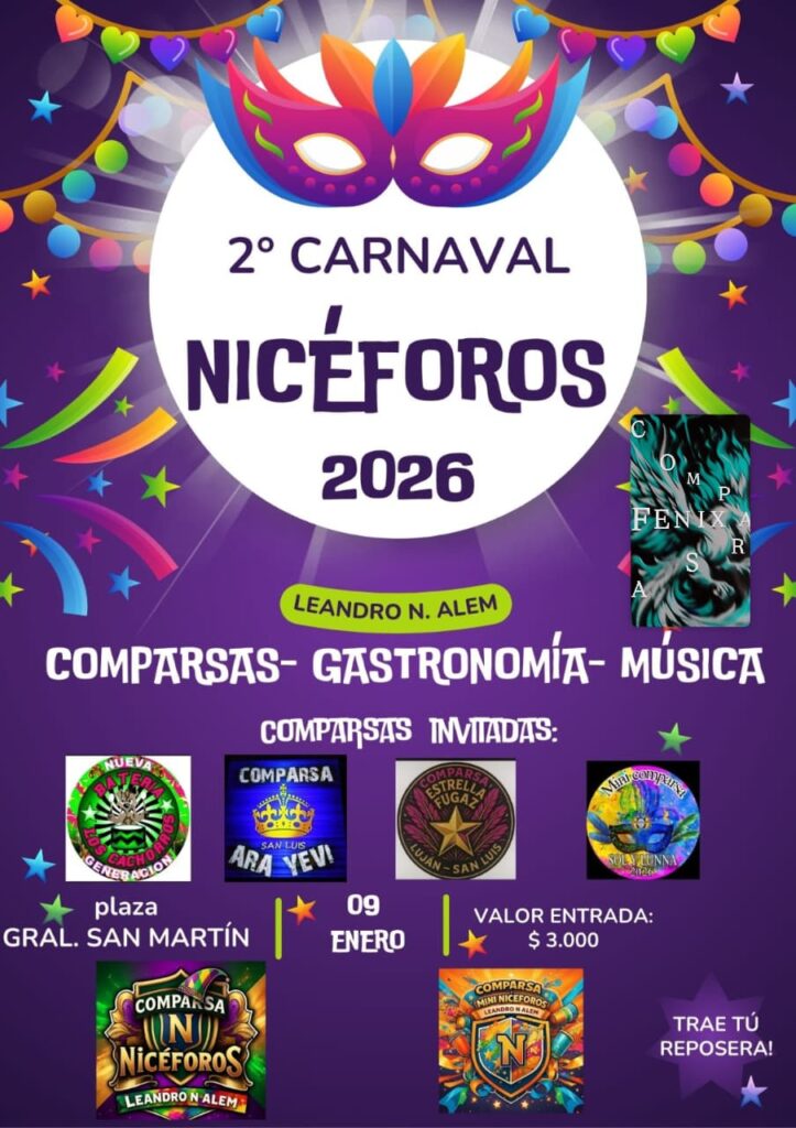 Leandro N. Alem vuelve a latir al ritmo del Carnaval Nicéforos