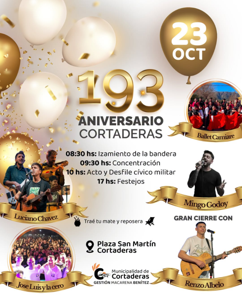 Cortaderas celebrará 193 años de historia, naturaleza y tradición