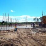 Comenzó el armado de plateas para las nuevas viviendas de Juana Koslay