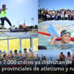 Más de 7.000 chicos ya disfrutan de los planes provinciales de atletismo y natación